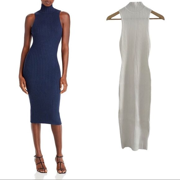 NWT Ramy Brook Regina Mock Neck Dress in Ivory